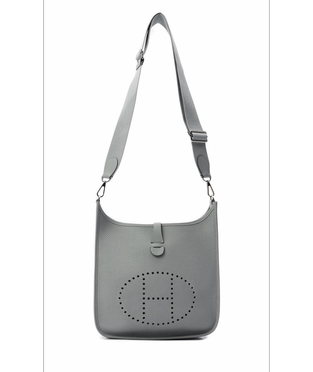 HERMES Голубая кожаная сумка через плечо, фото 5