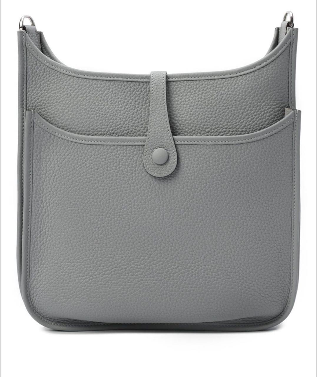 HERMES Голубая кожаная сумка через плечо, фото 3