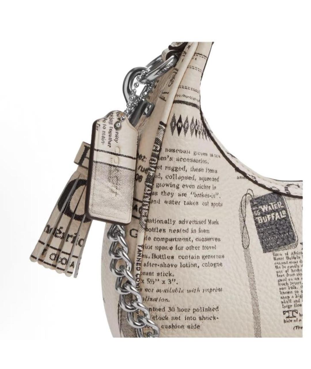 COACH Белая сумка с короткими ручками, фото 5