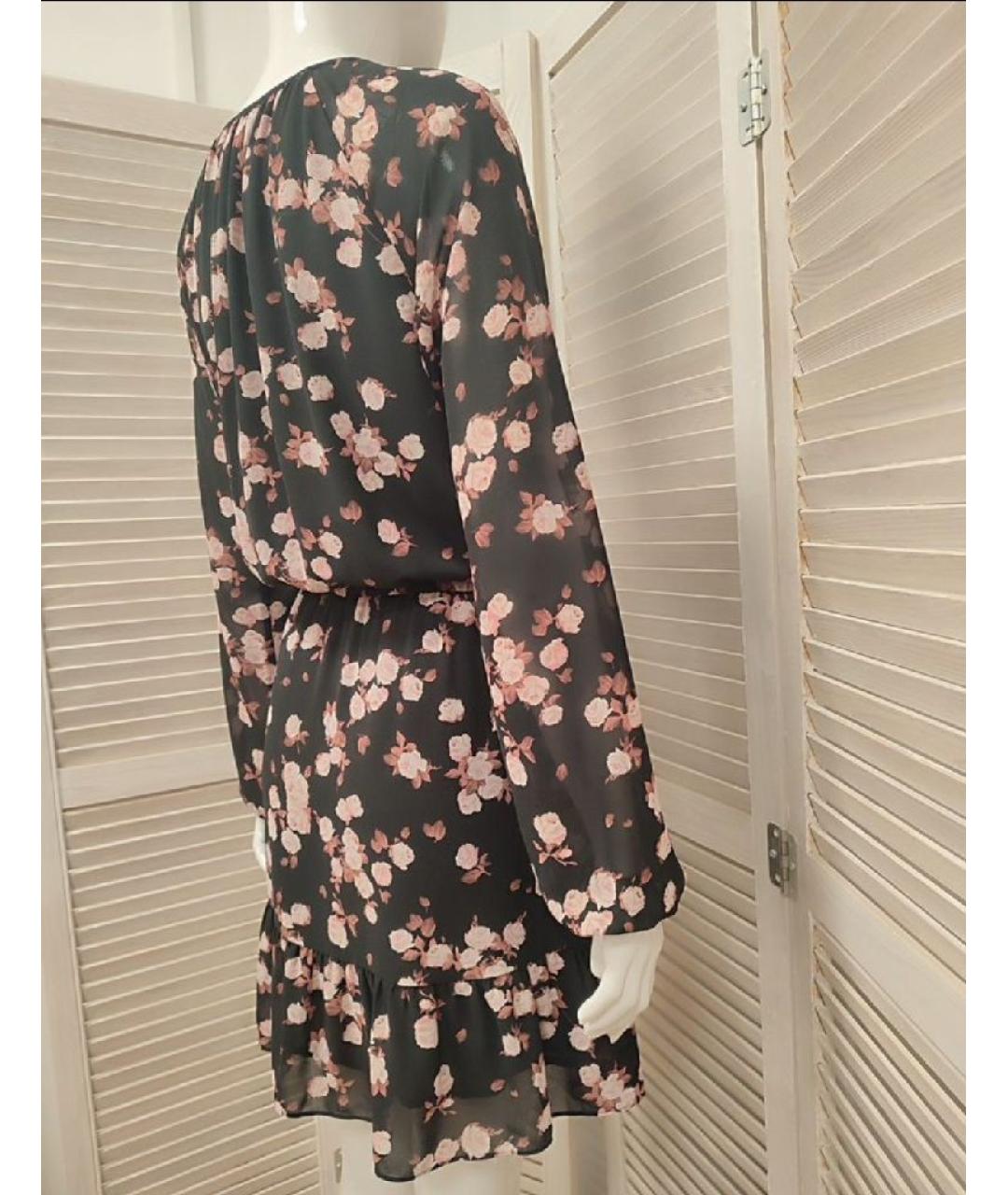 MICHAEL MICHAEL KORS Черное шифоновое повседневное платье, фото 5