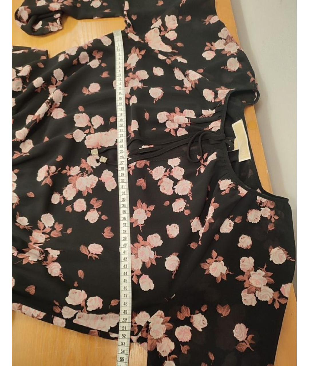 MICHAEL MICHAEL KORS Черное шифоновое повседневное платье, фото 9