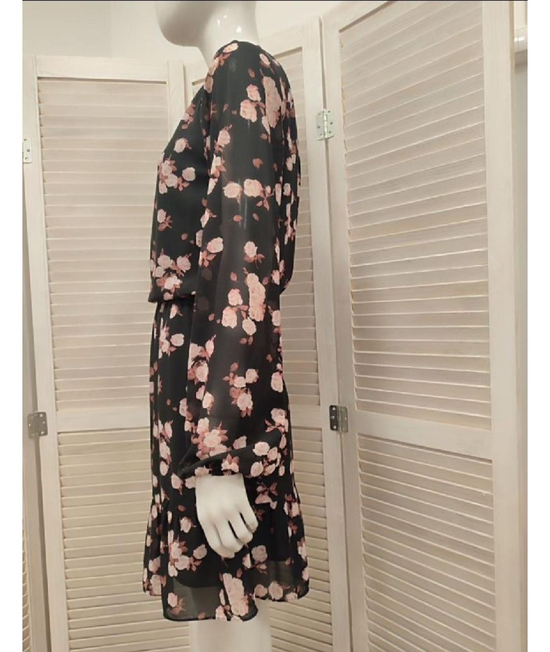 MICHAEL MICHAEL KORS Черное шифоновое повседневное платье, фото 4