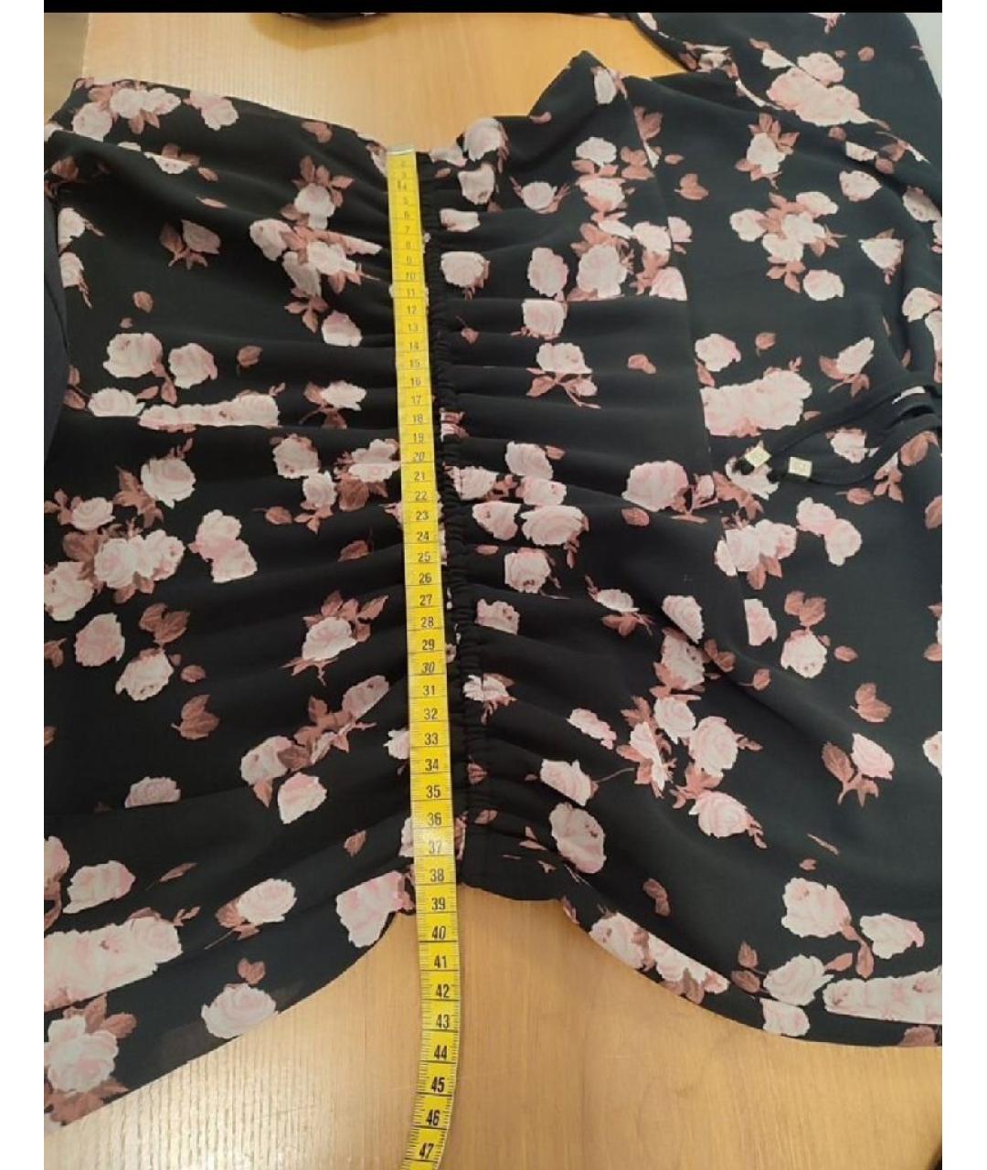 MICHAEL MICHAEL KORS Черное шифоновое повседневное платье, фото 8