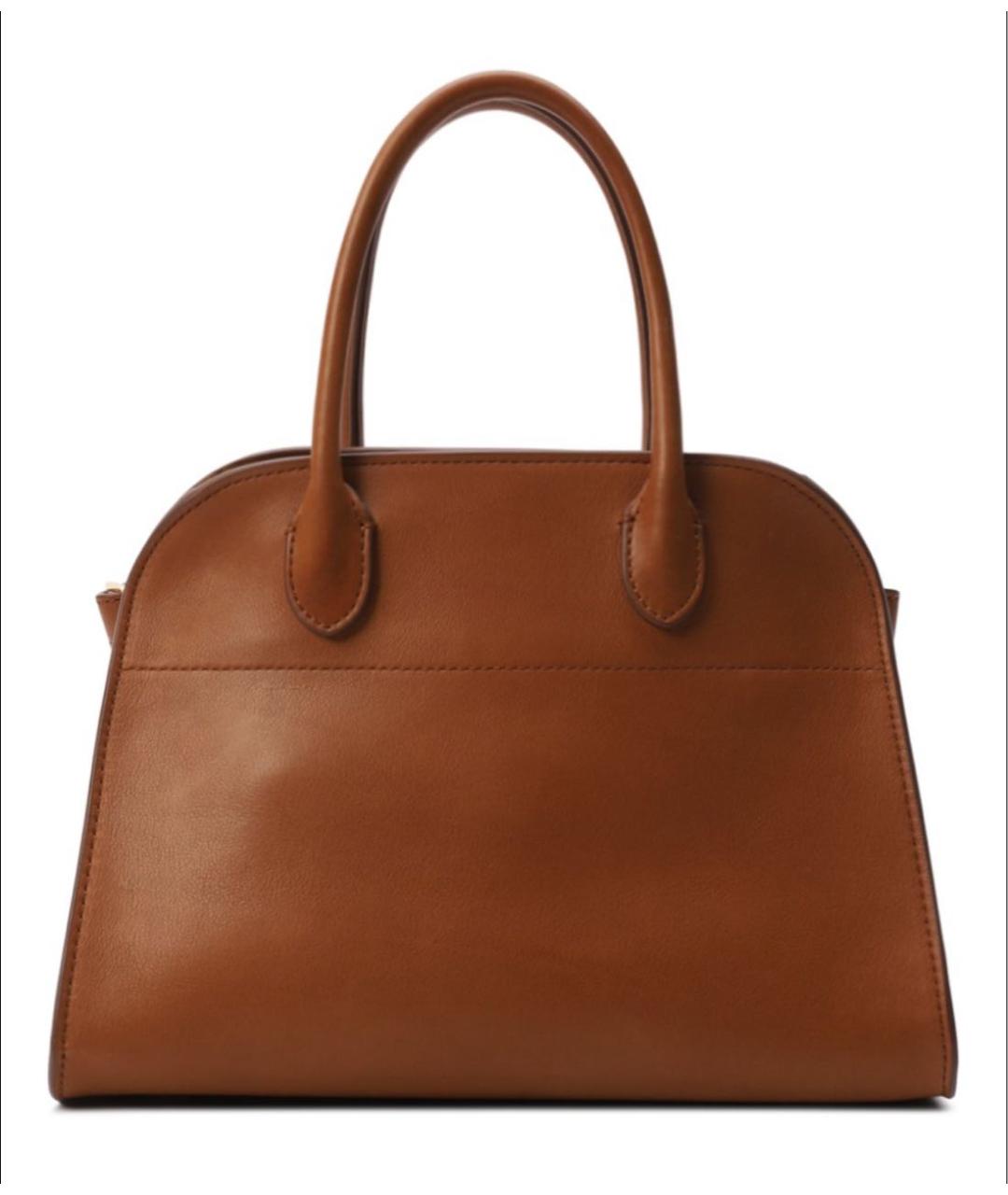 THE ROW Оранжевая кожаная сумка с короткими ручками, фото 8