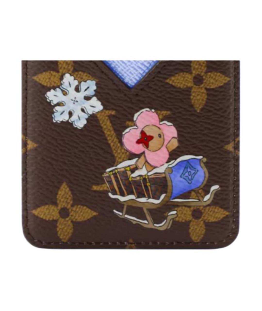 LOUIS VUITTON Коричневый кардхолдер, фото 5