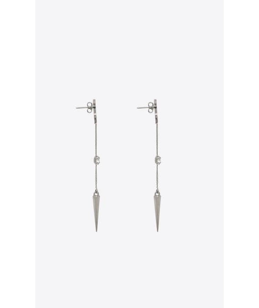 SAINT LAURENT Серебряные латунные серьги, фото 2