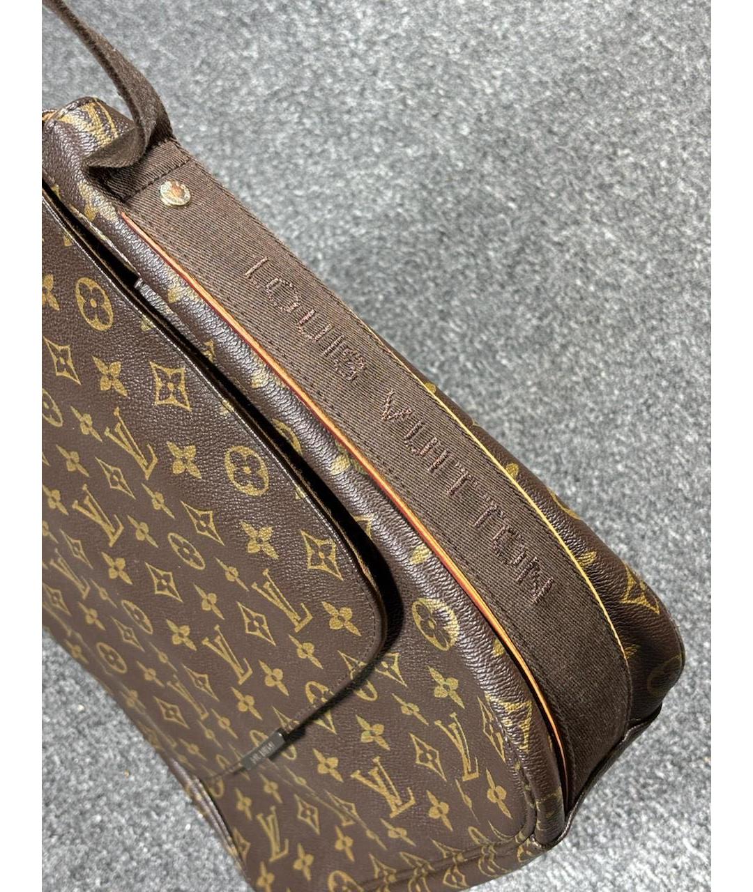 LOUIS VUITTON Коричневая кожаная сумка на плечо, фото 4