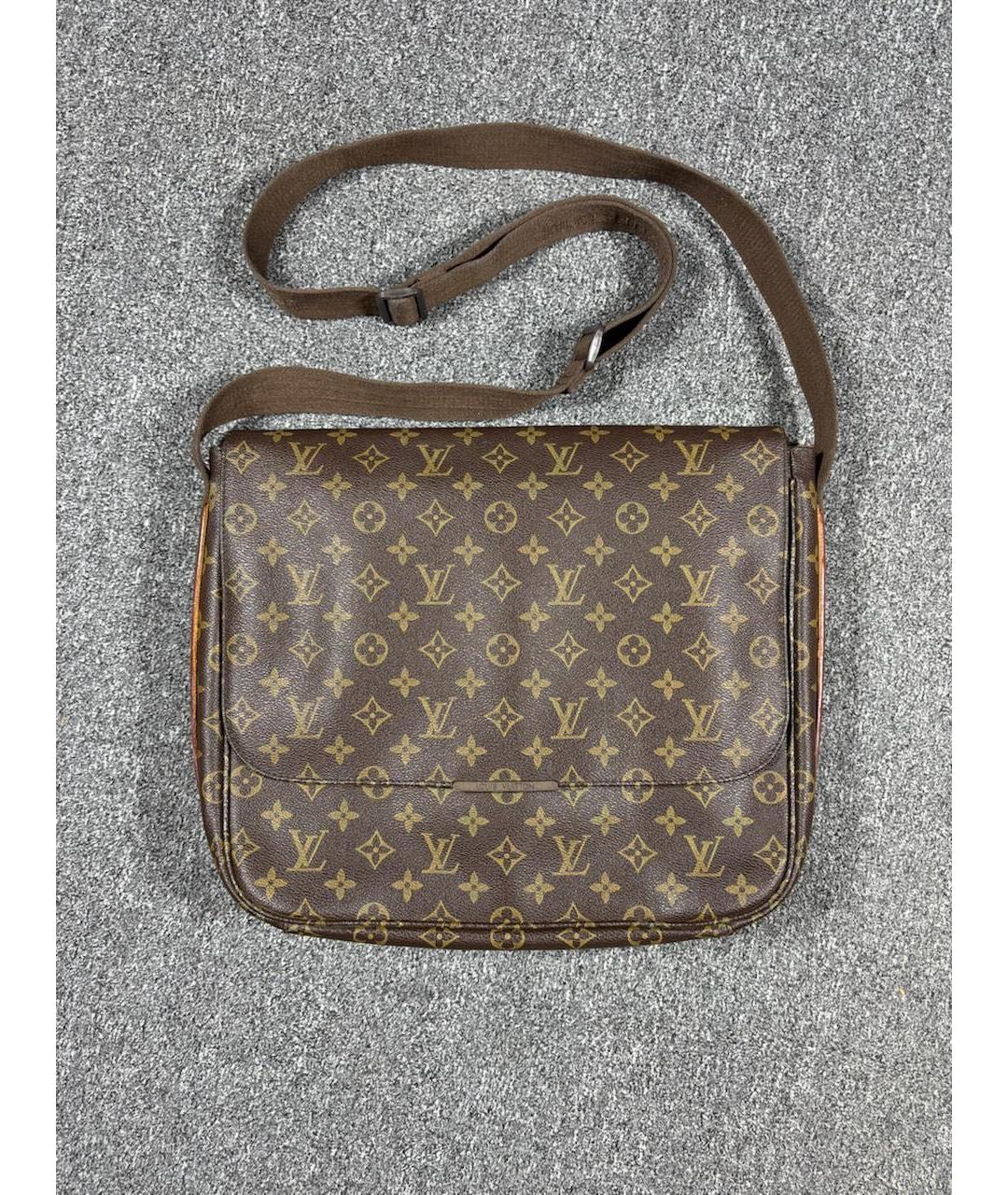 LOUIS VUITTON Коричневая кожаная сумка на плечо, фото 8