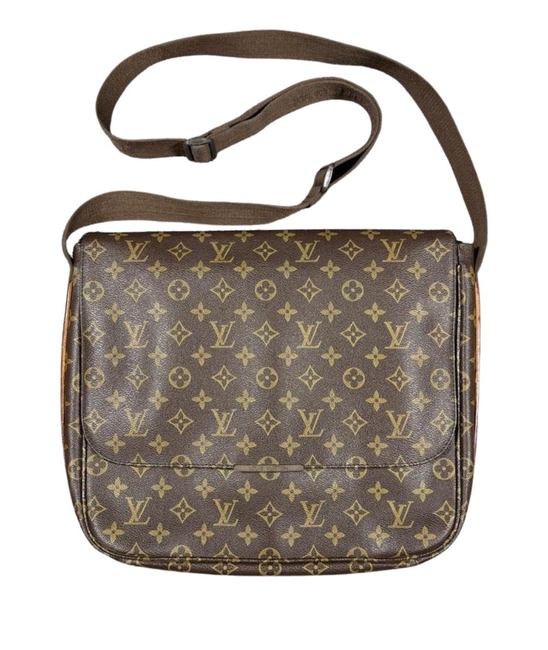 LOUIS VUITTON Коричневая кожаная сумка на плечо, фото 1