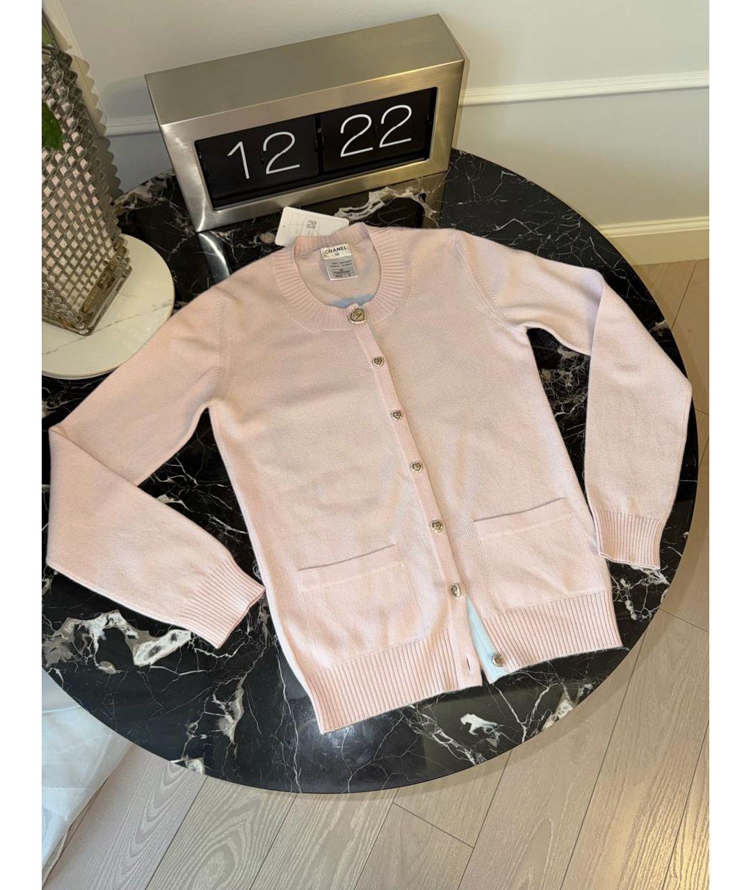 CHANEL Розовый кашемировый кардиган, фото 2