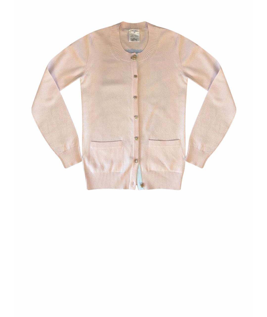 CHANEL Розовый кашемировый кардиган, фото 1