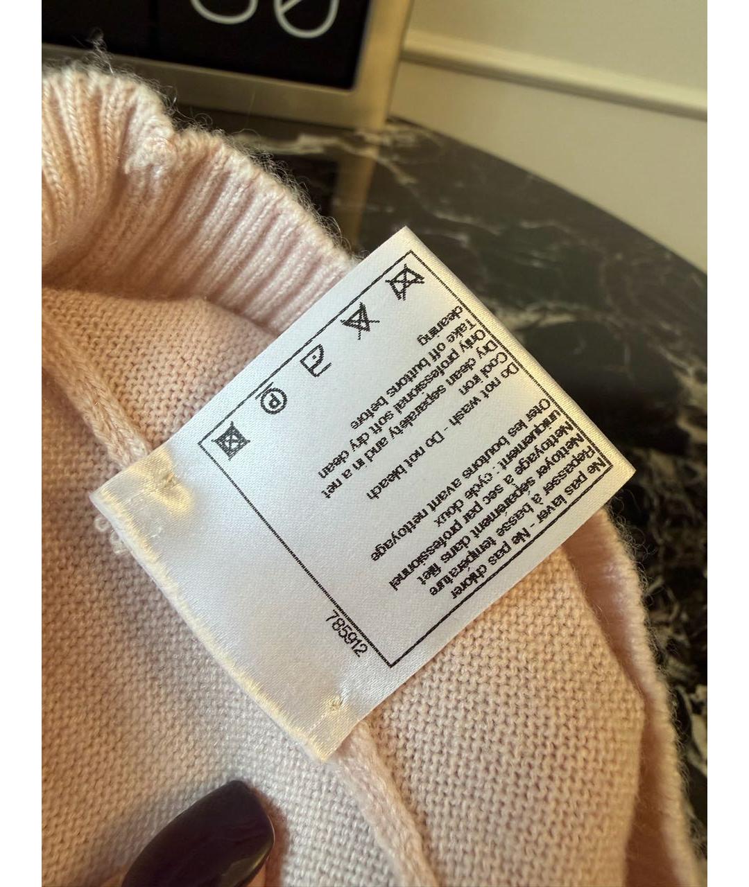 CHANEL Розовый кашемировый кардиган, фото 4