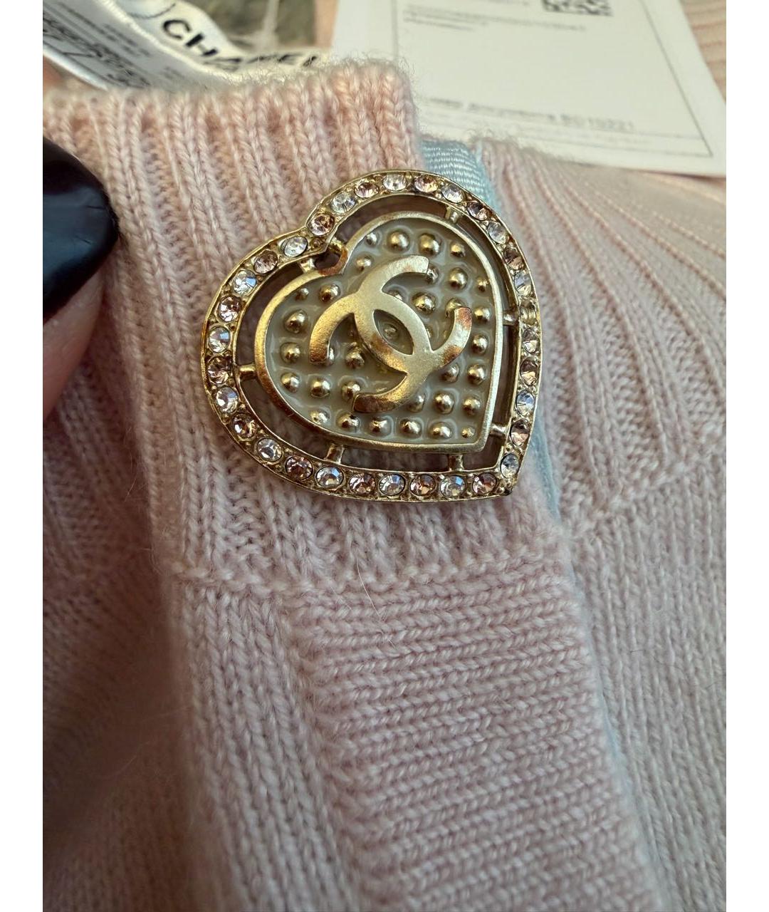 CHANEL Розовый кашемировый кардиган, фото 6