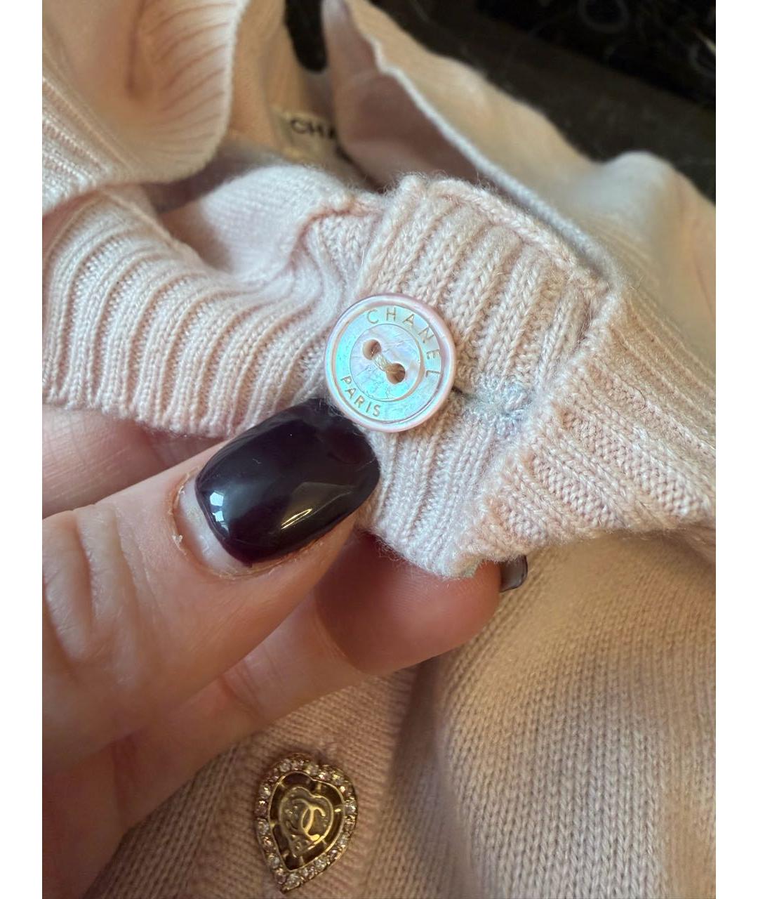 CHANEL Розовый кашемировый джемпер / свитер, фото 5