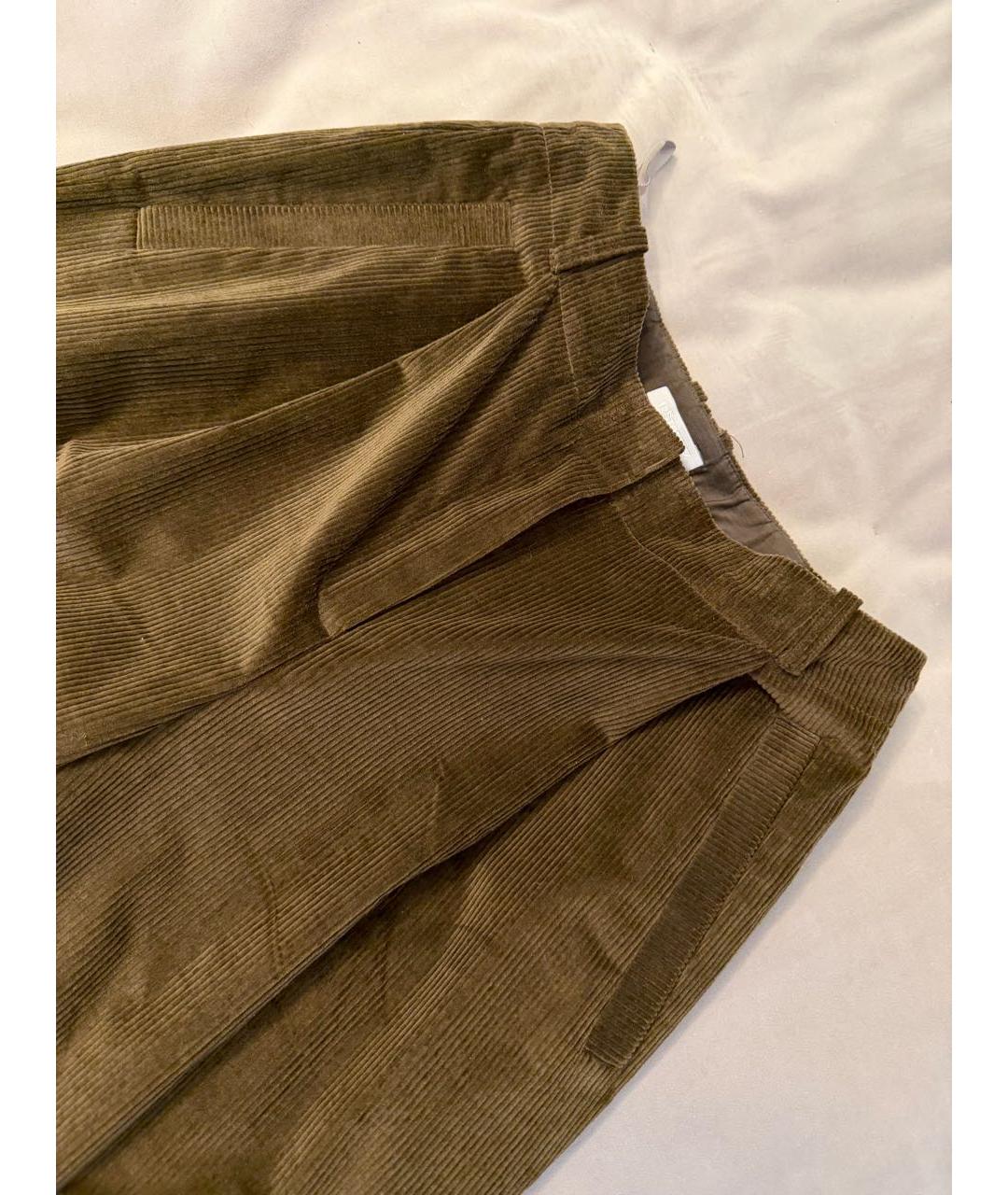 12 STOREEZ Хаки велюровые брюки широкие, фото 4