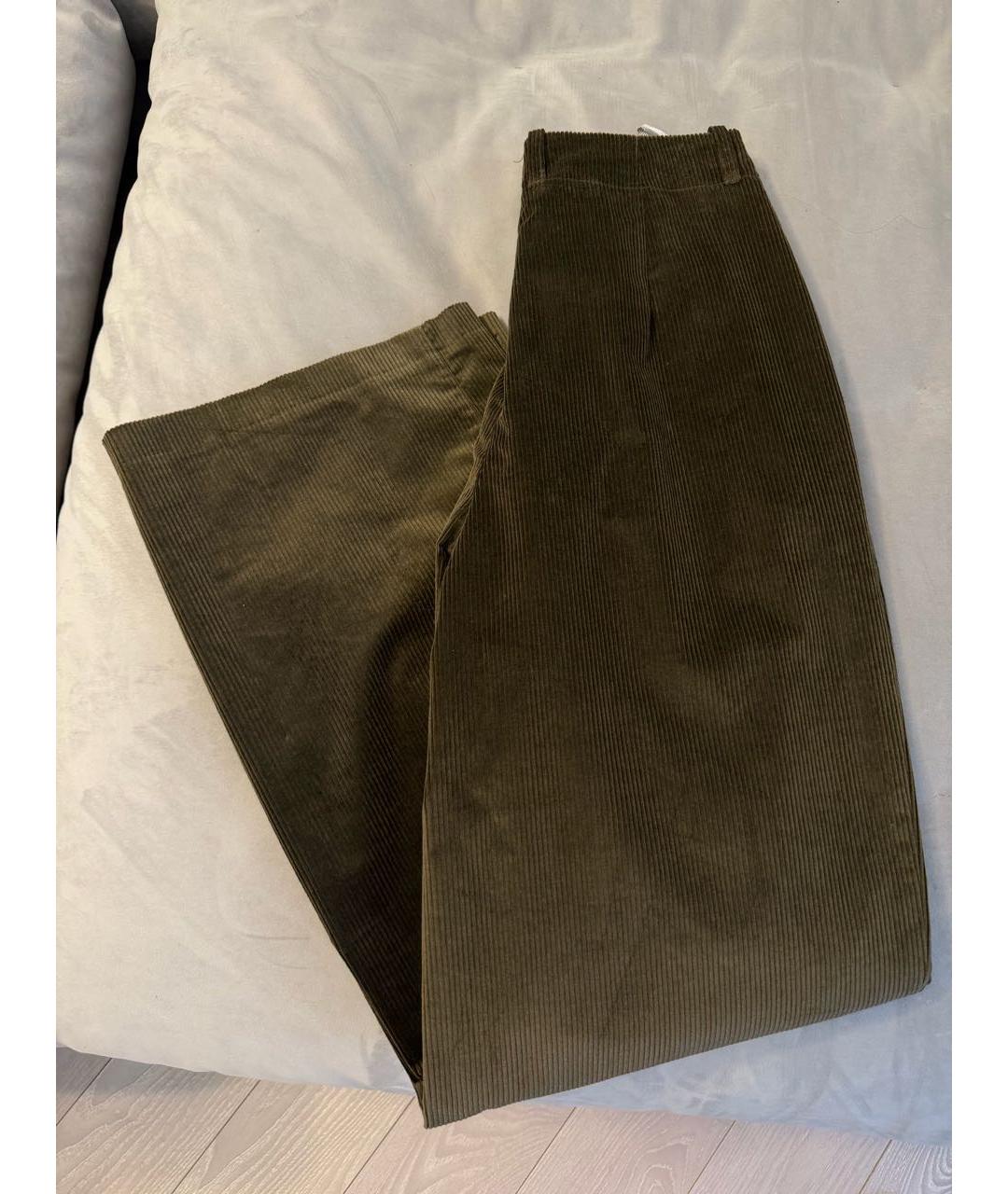 12 STOREEZ Хаки велюровые брюки широкие, фото 5