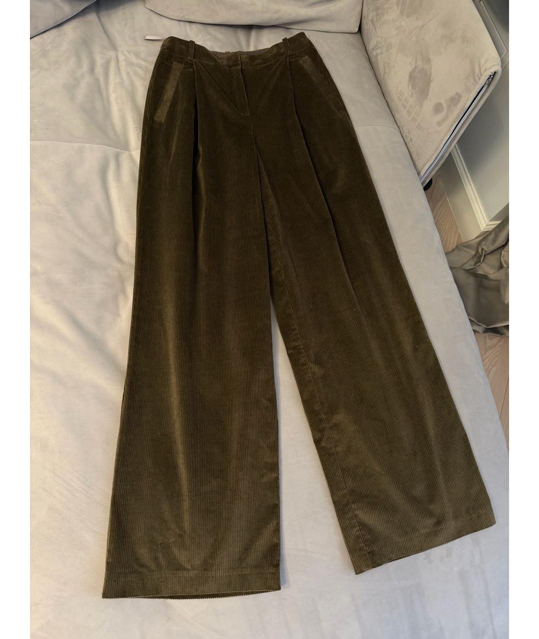12 STOREEZ Хаки велюровые брюки широкие, фото 8