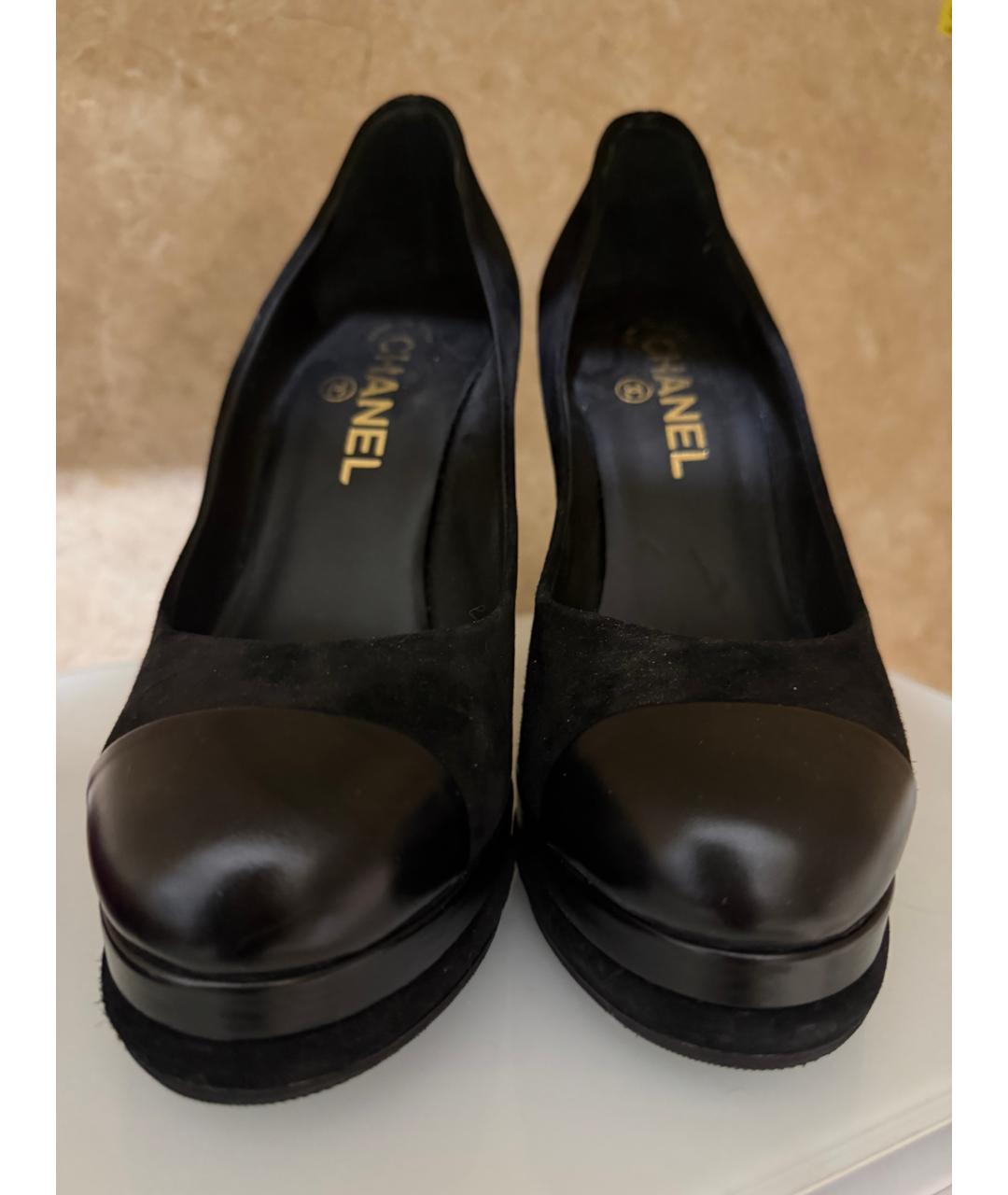 CHANEL Черные кожаные туфли, фото 6