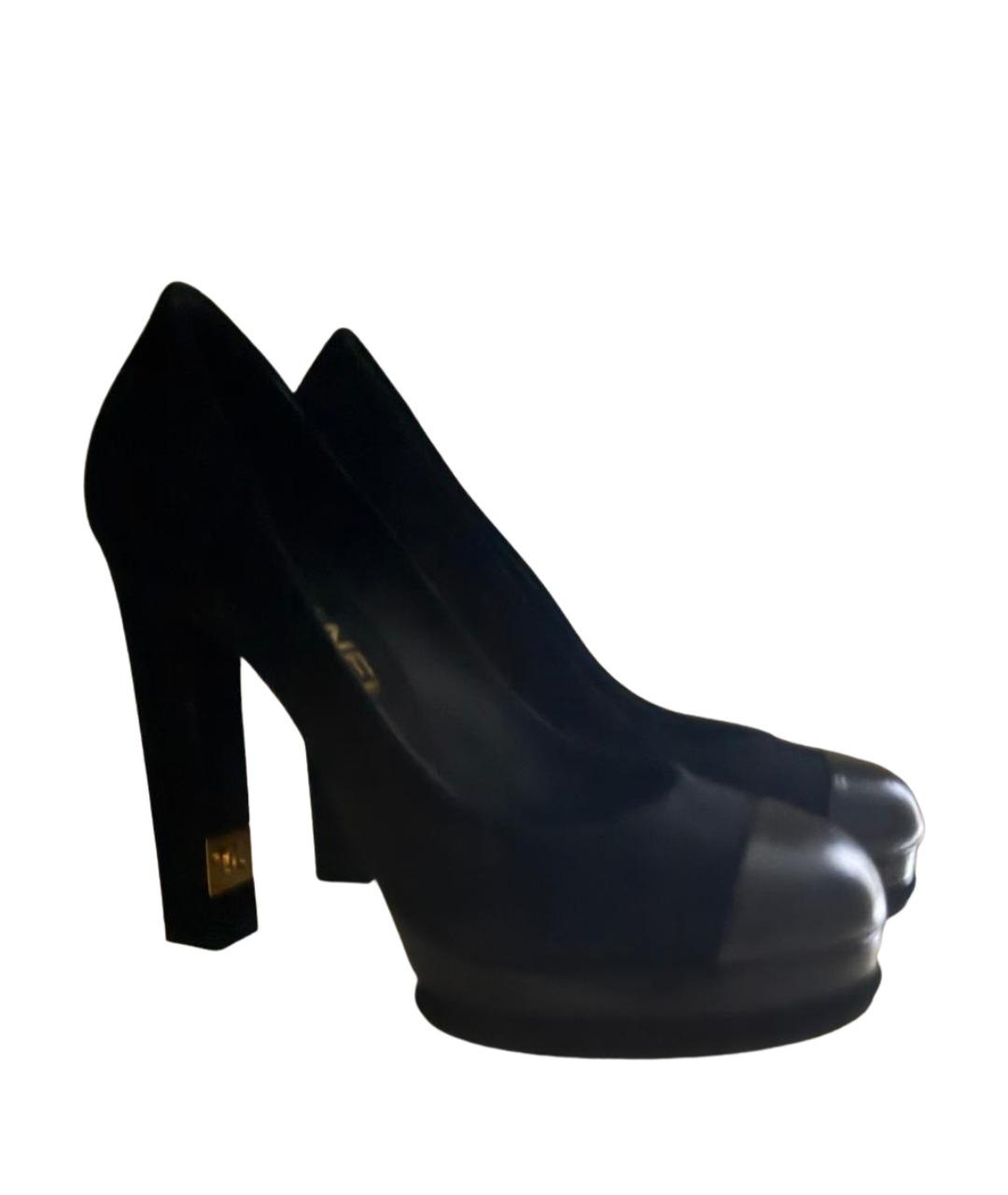 CHANEL Черные кожаные туфли, фото 1