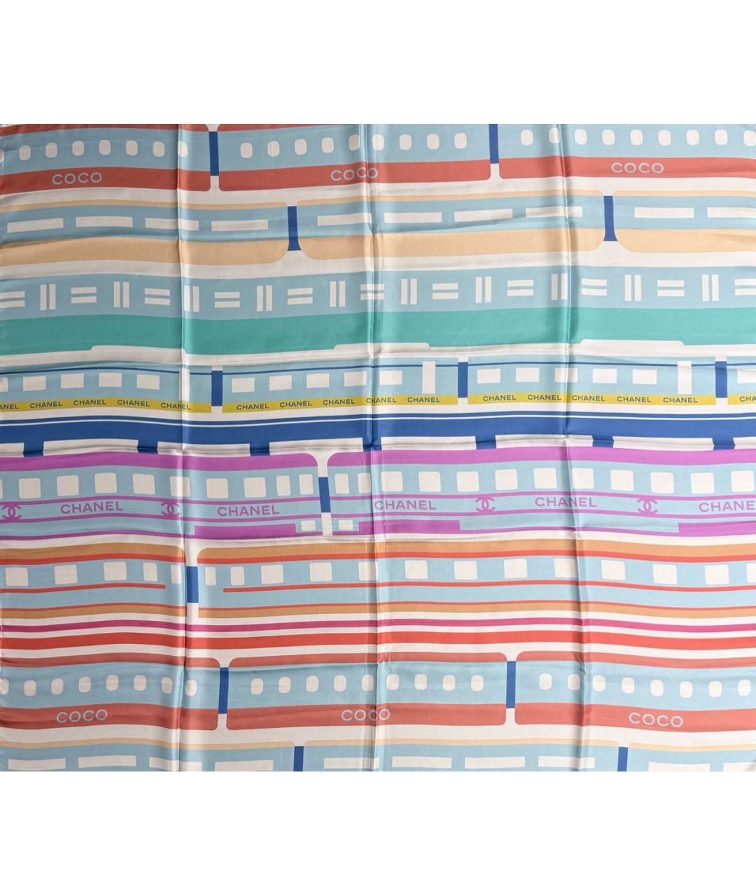 CHANEL Мульти шелковый шарф, фото 3