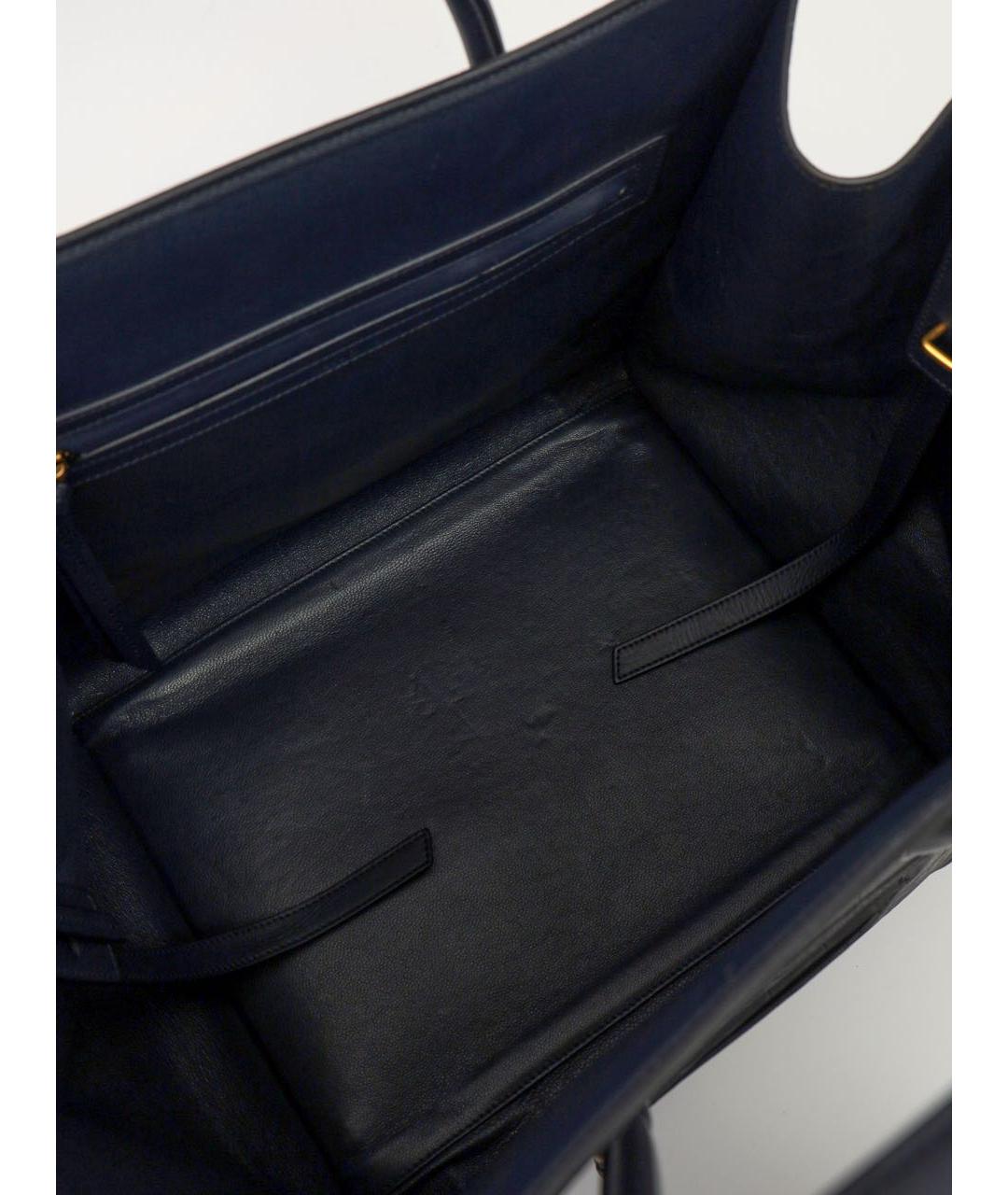 CELINE Черная кожаная сумка с короткими ручками, фото 7