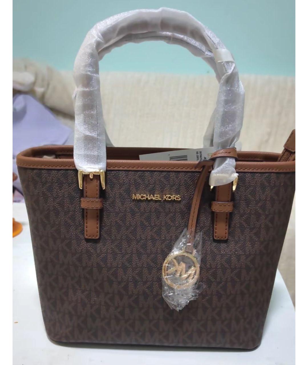 MICHAEL KORS Коричневая сумка тоут, фото 5