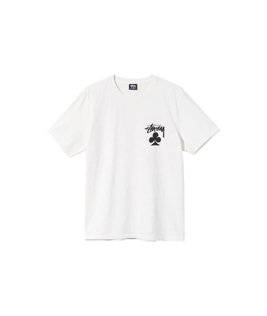 STUSSY Белая хлопковая футболка, фото 1