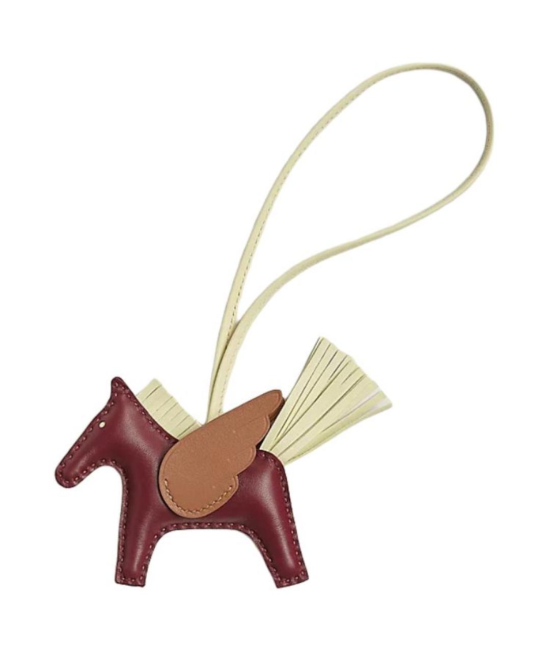 HERMES Бордовая кожаная подвеска, фото 1