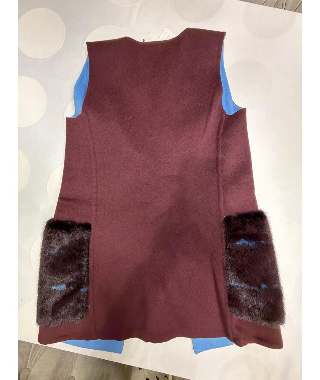 FENDI Бордовый шерстяной жилет, фото 2