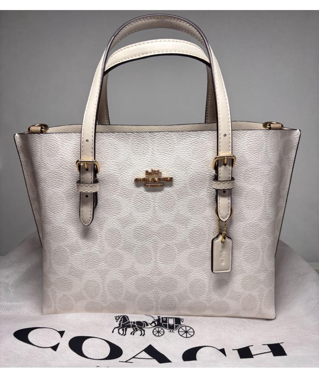 COACH Белая сумка тоут, фото 3