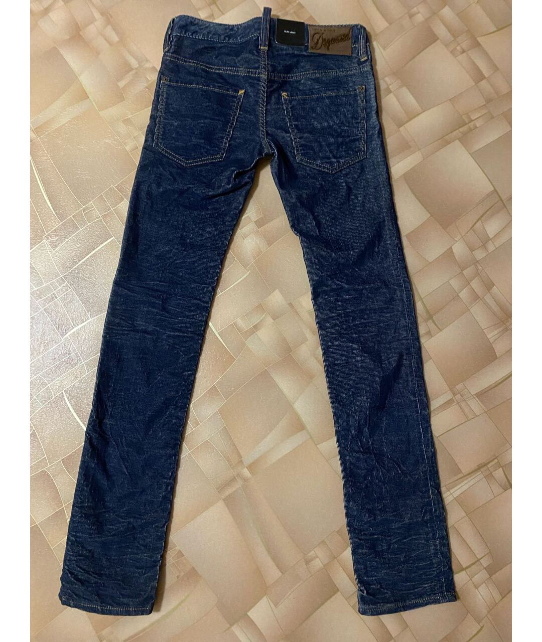 DSQUARED2 Синие хлопко-эластановые джинсы слим, фото 2