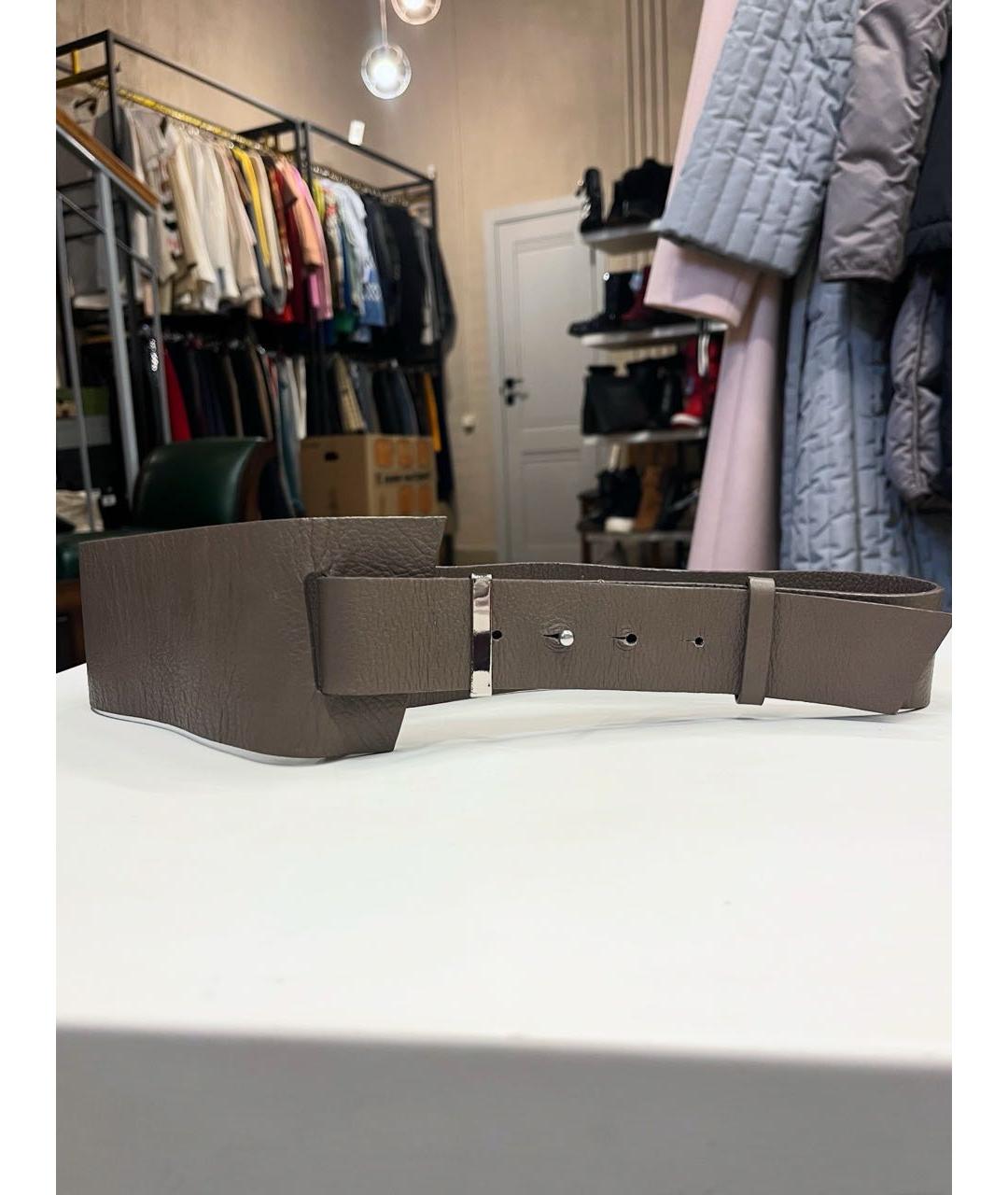 FABIANA FILIPPI Серый кожаный ремень, фото 2