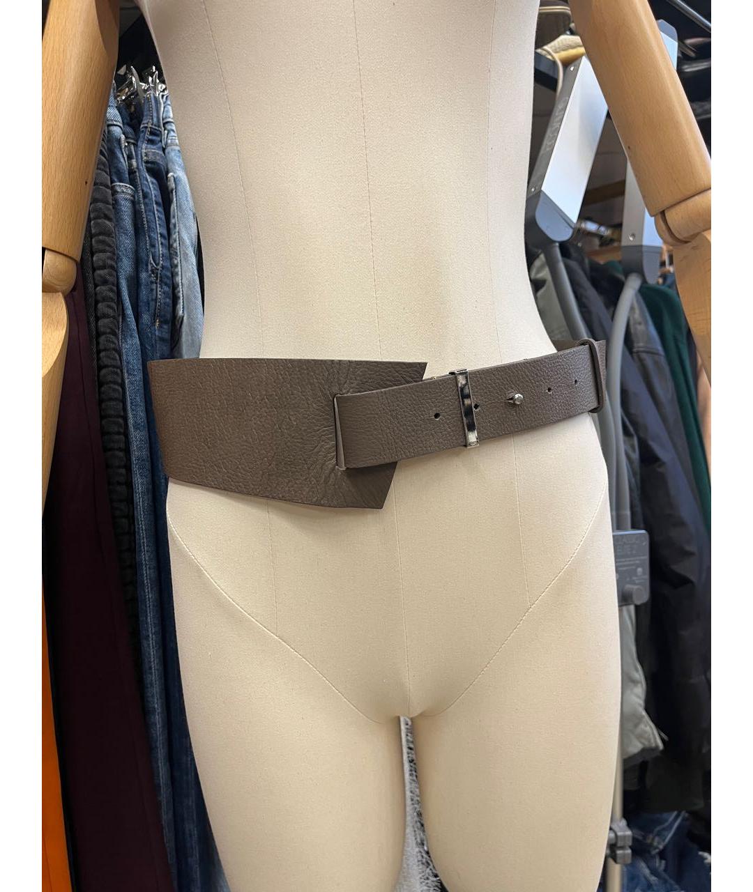 FABIANA FILIPPI Серый кожаный ремень, фото 6