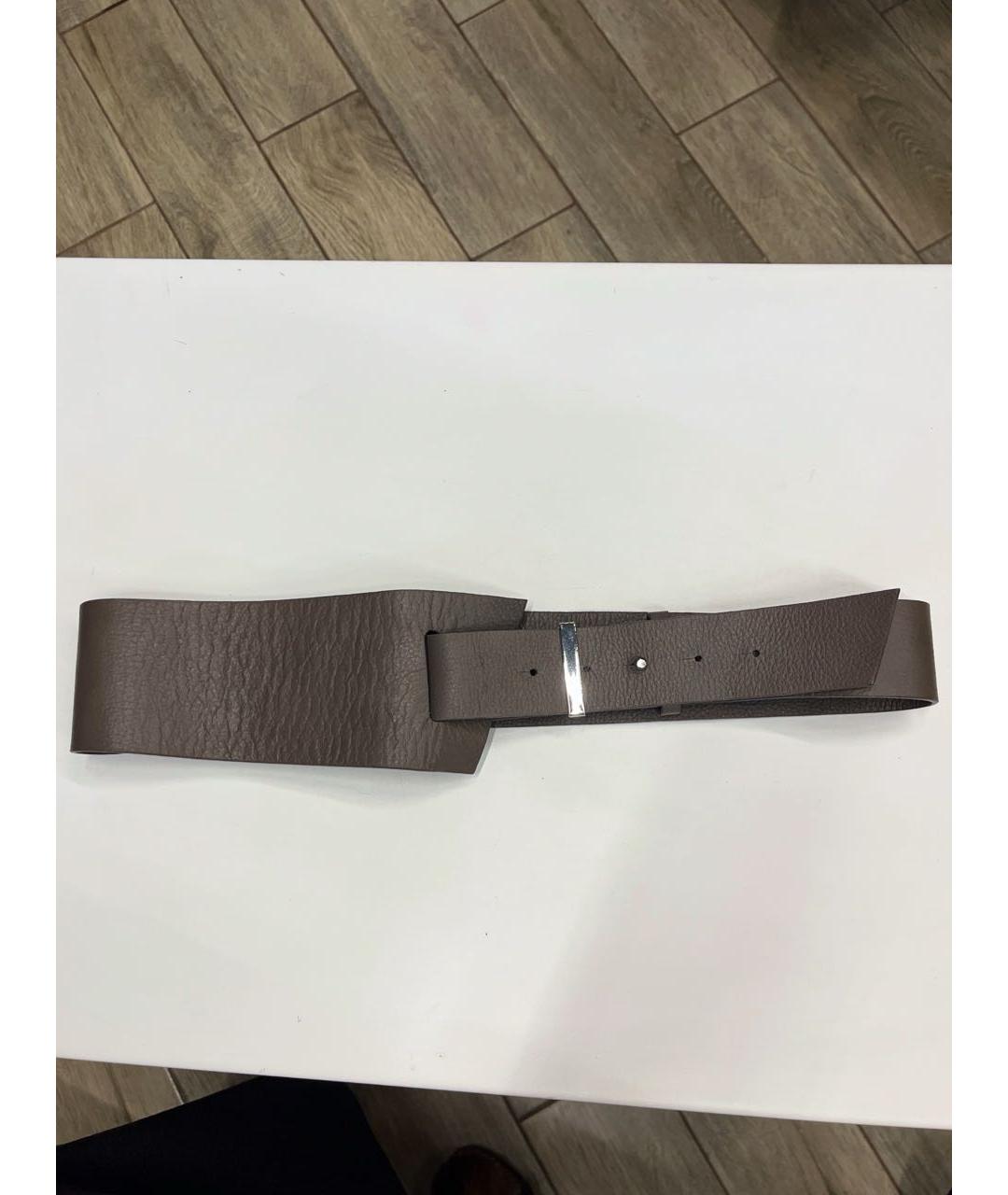FABIANA FILIPPI Серый кожаный ремень, фото 7