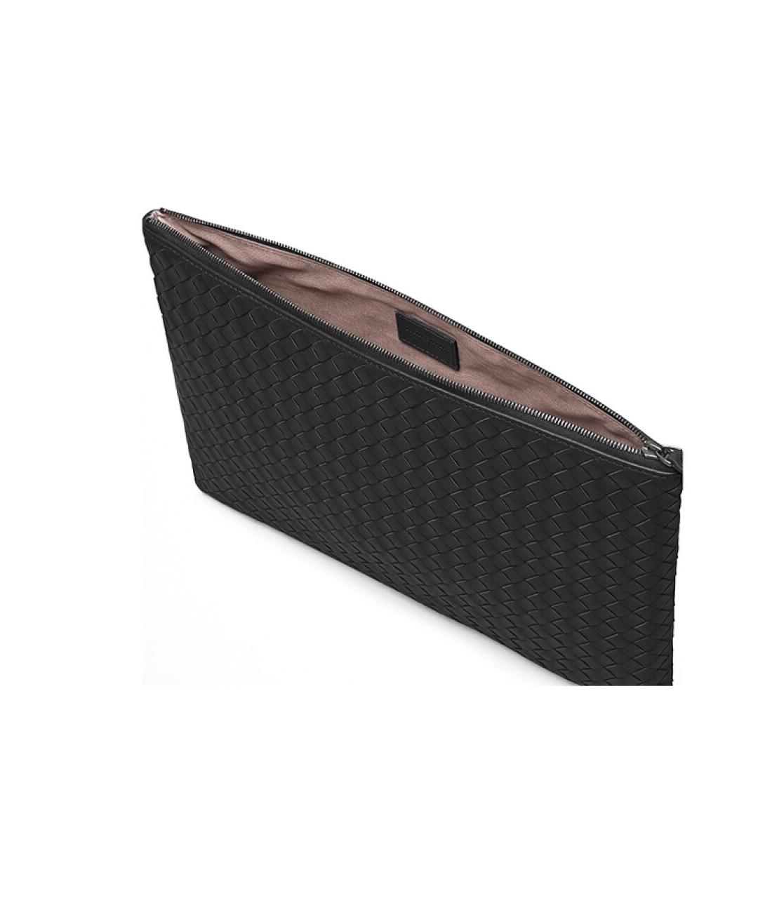 BOTTEGA VENETA Черная кожаная папка для документов, фото 3