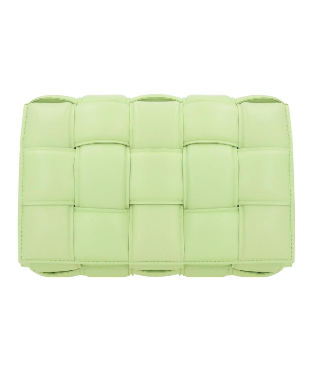 BOTTEGA VENETA Зеленая кожаная сумка через плечо, фото 1
