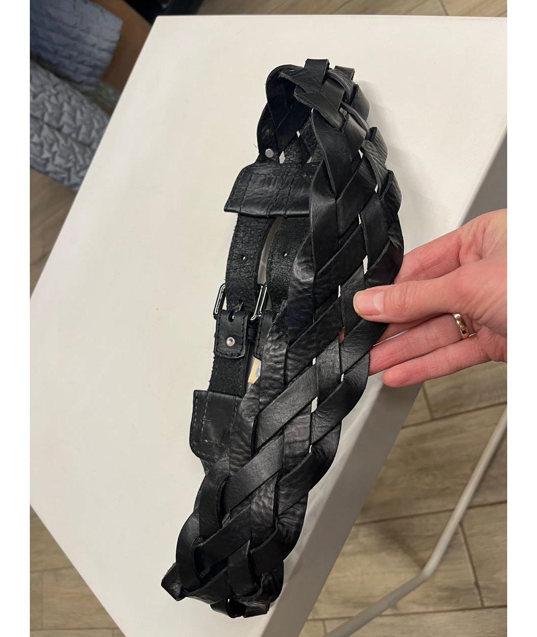 JOHN GALLIANO Черный кожаный ремень, фото 7