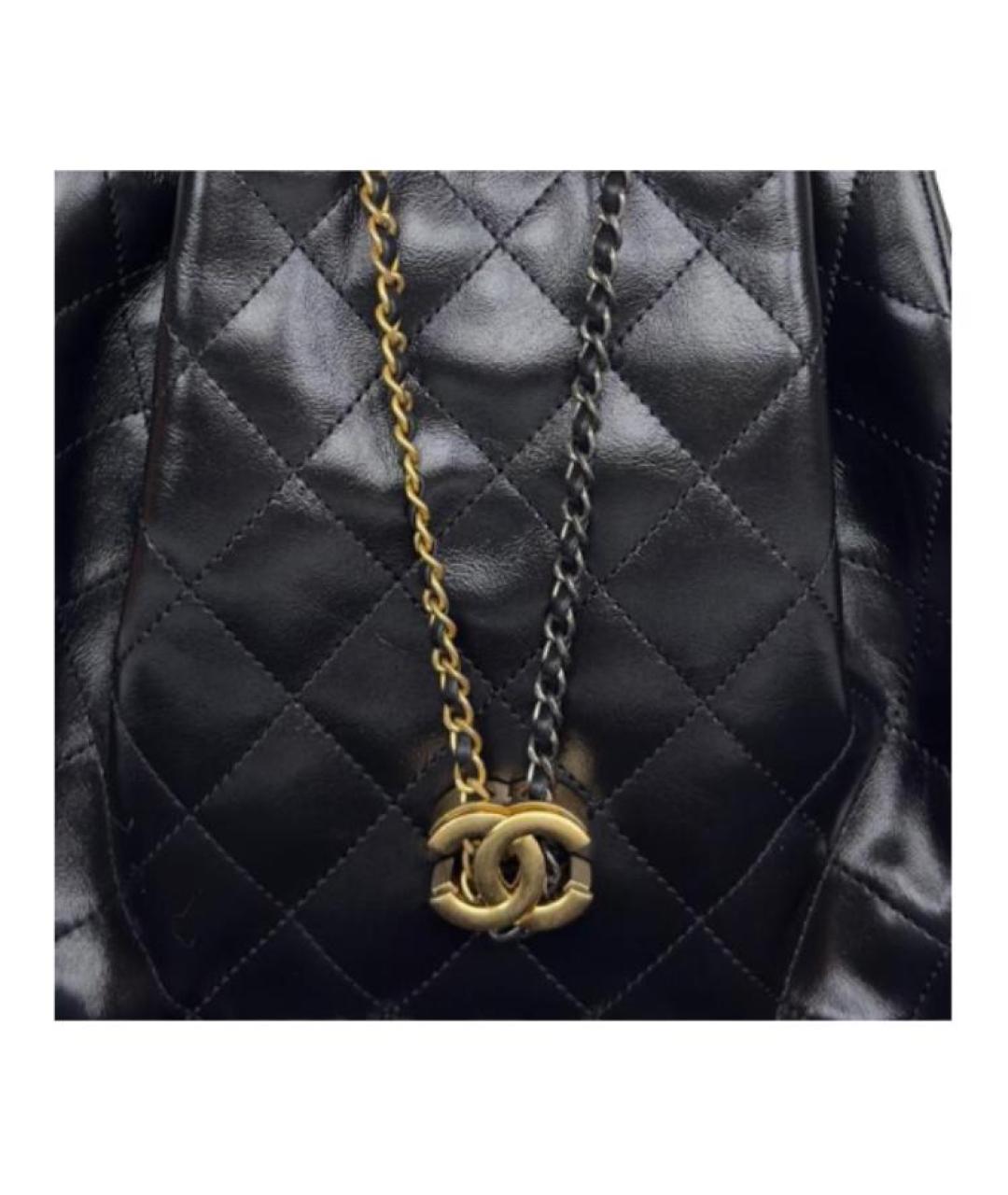 CHANEL Черный кожаный рюкзак, фото 5