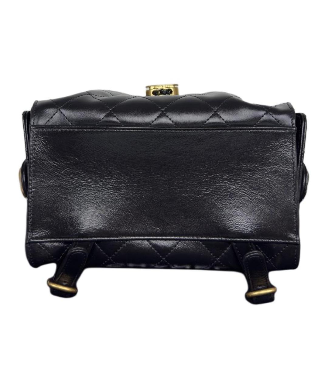 CHANEL Черный кожаный рюкзак, фото 4