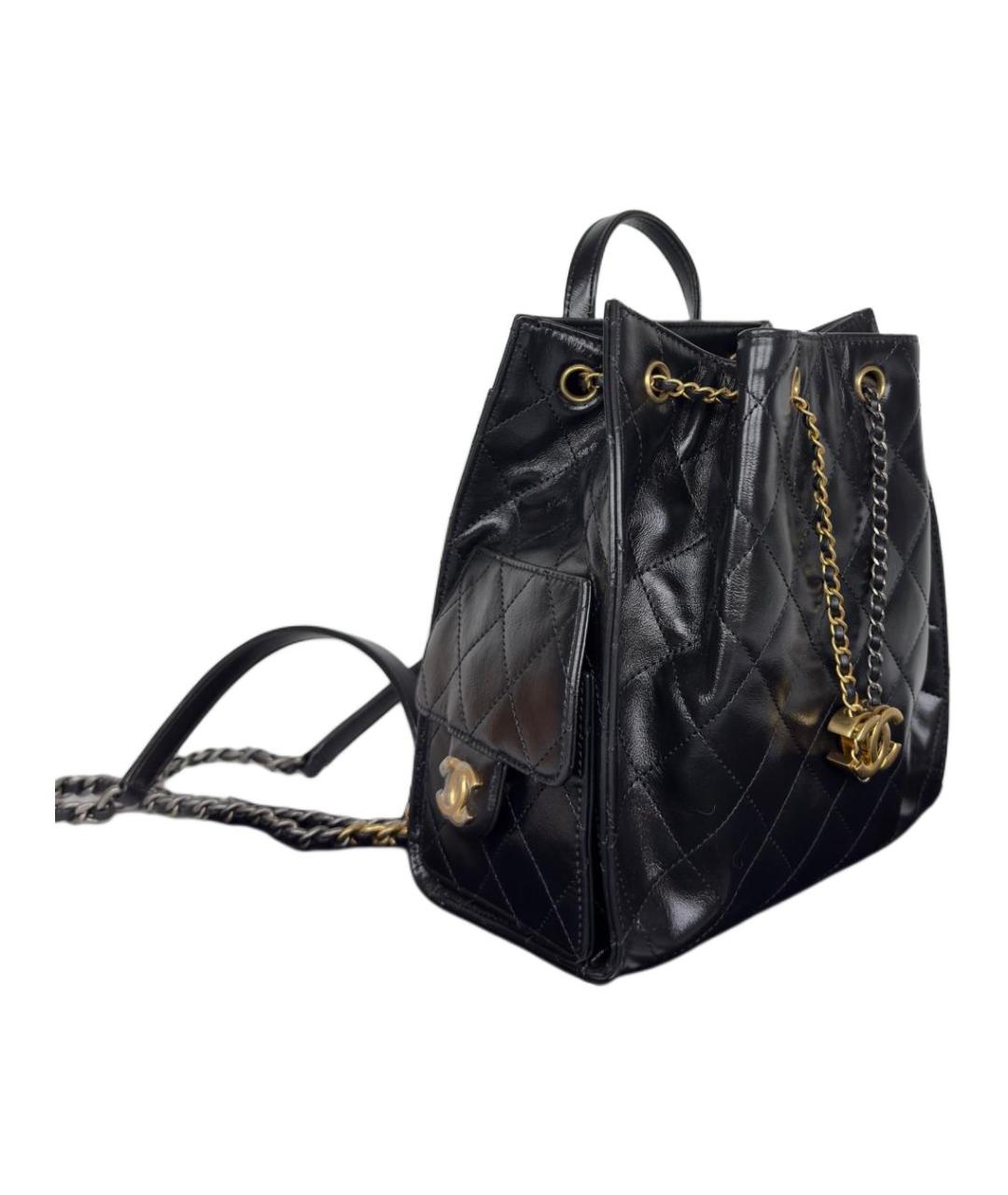 CHANEL Черный кожаный рюкзак, фото 2