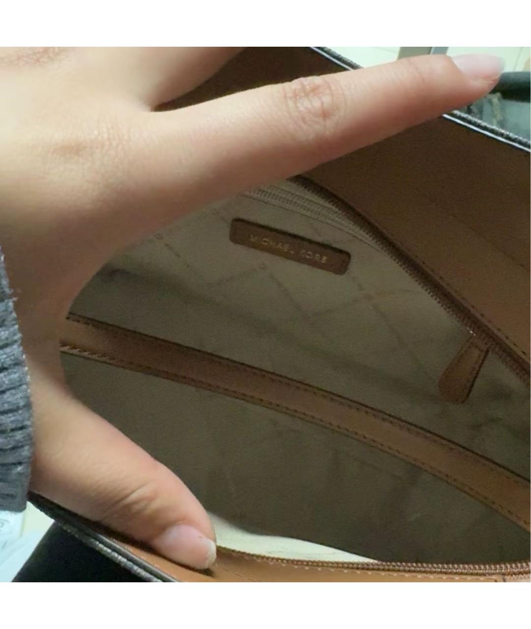 MICHAEL KORS Коричневая сумка тоут, фото 6