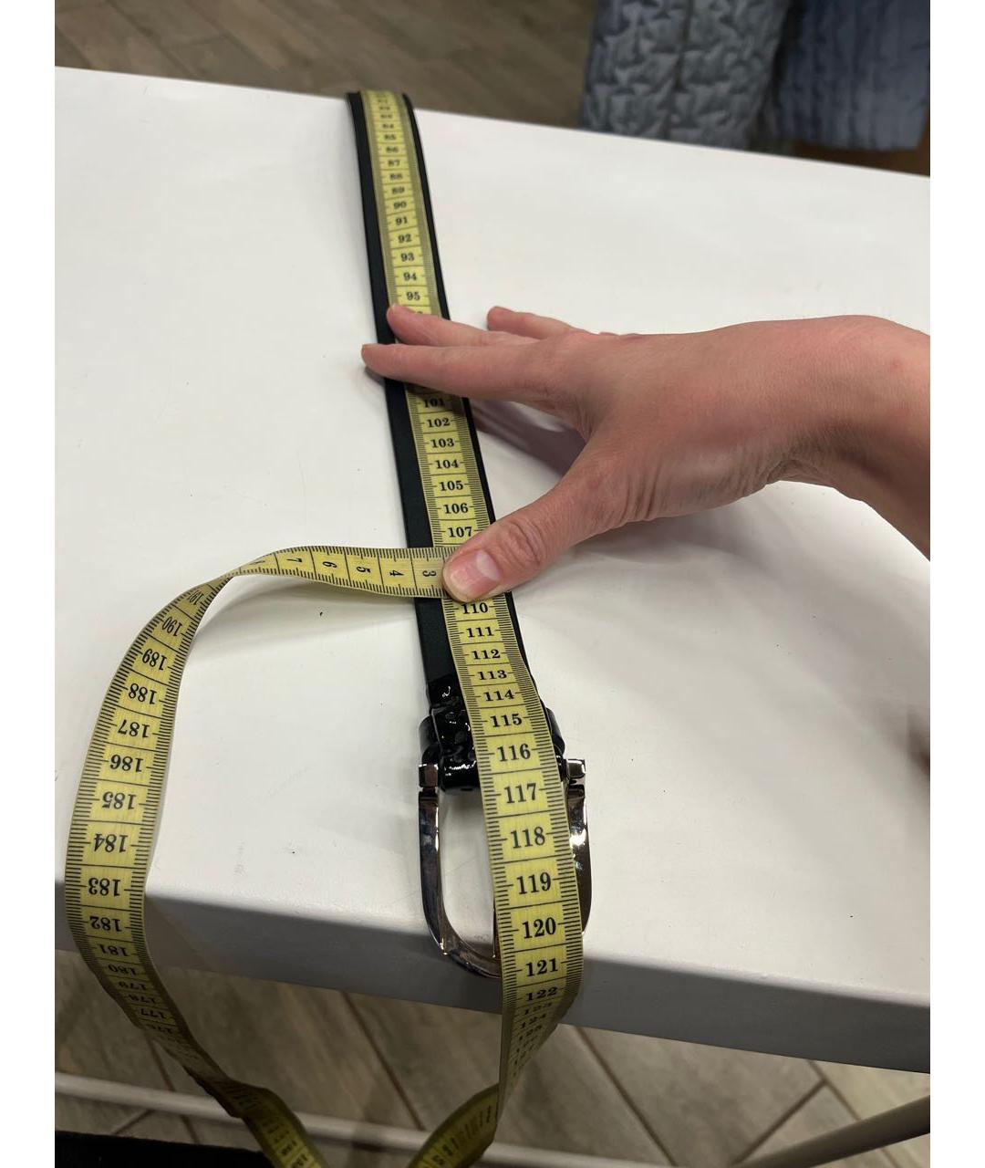 LOEWE Черный ремень из лакированной кожи, фото 6