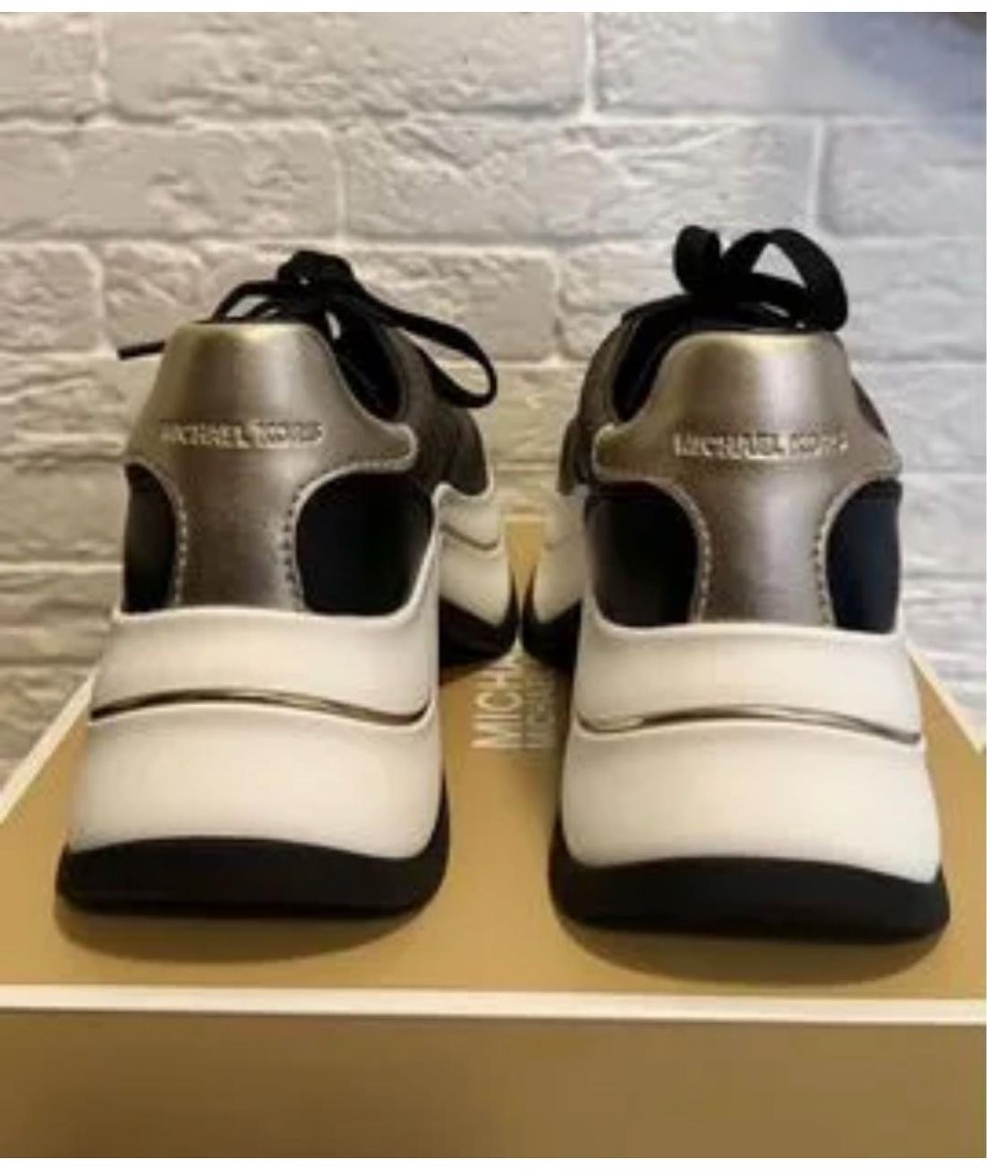 MICHAEL KORS Коричневые кожаные кроссовки, фото 7