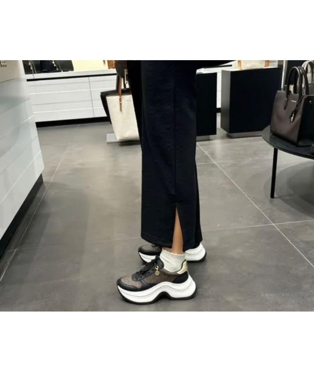 MICHAEL KORS Коричневые кожаные кроссовки, фото 4