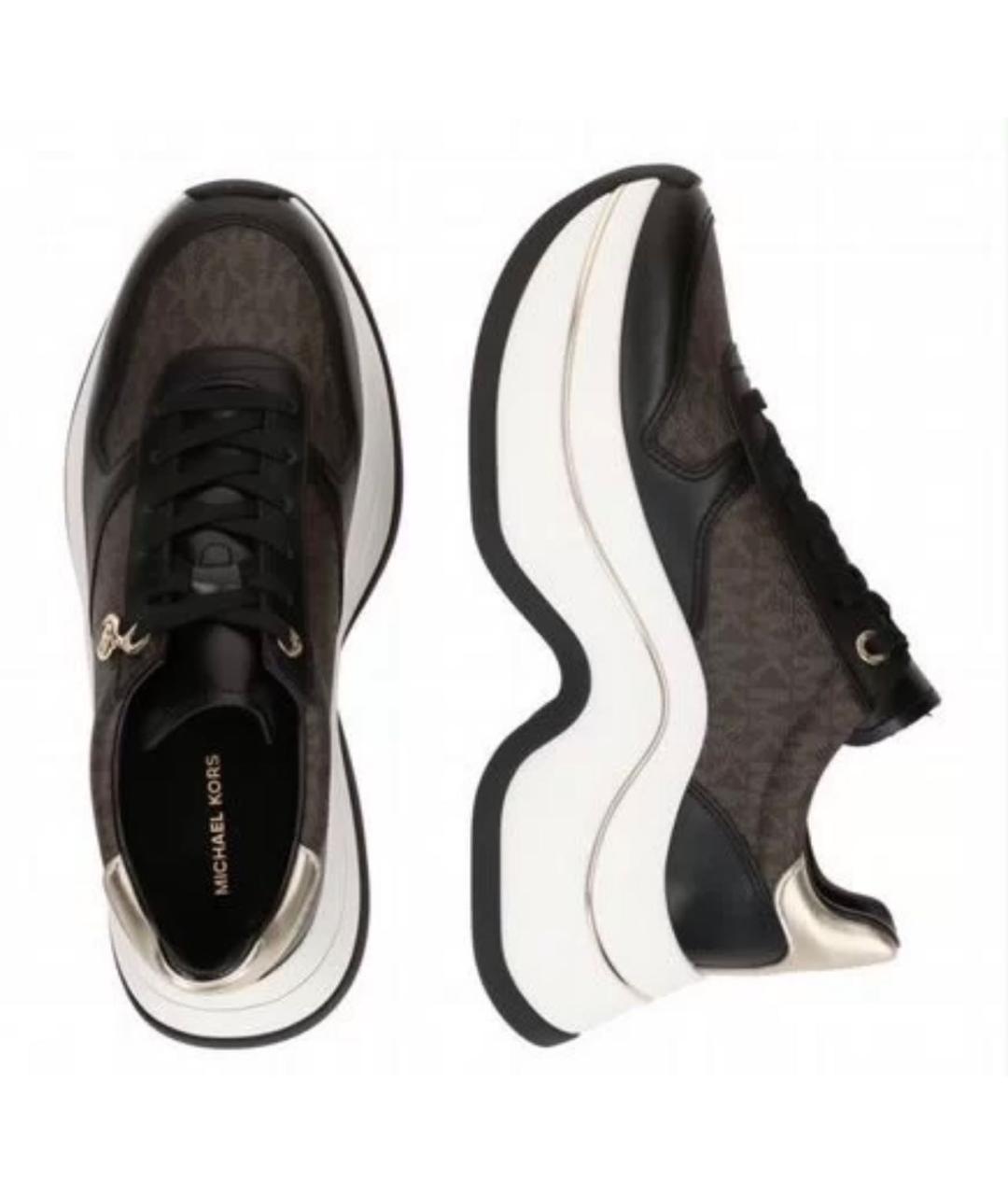 MICHAEL KORS Коричневые кожаные кроссовки, фото 2
