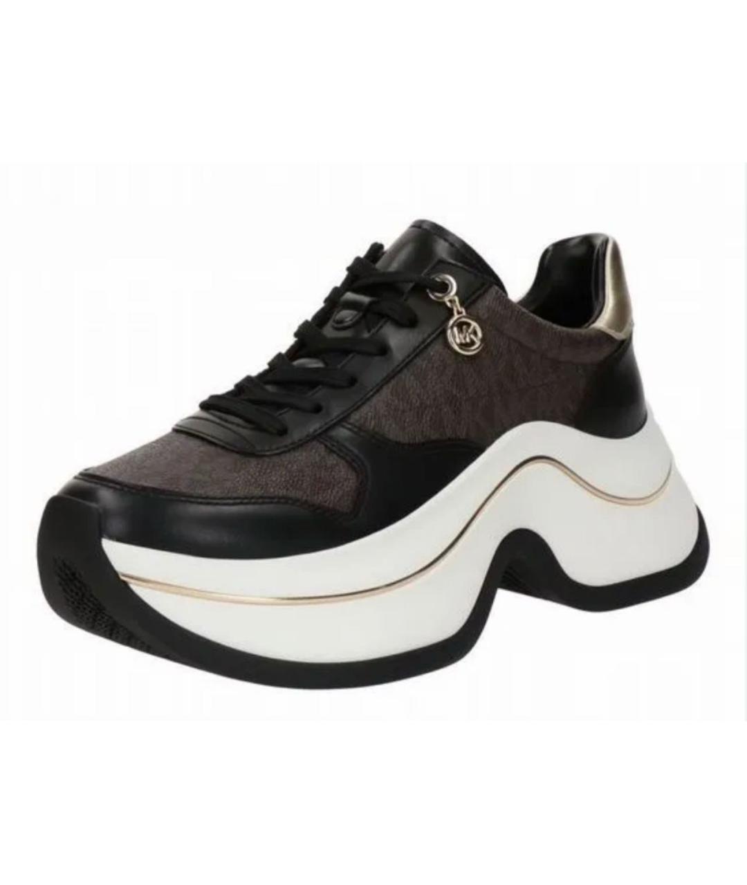 MICHAEL KORS Коричневые кожаные кроссовки, фото 3