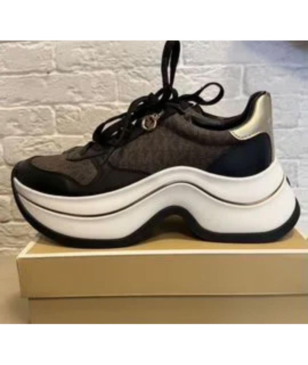 MICHAEL KORS Коричневые кожаные кроссовки, фото 6