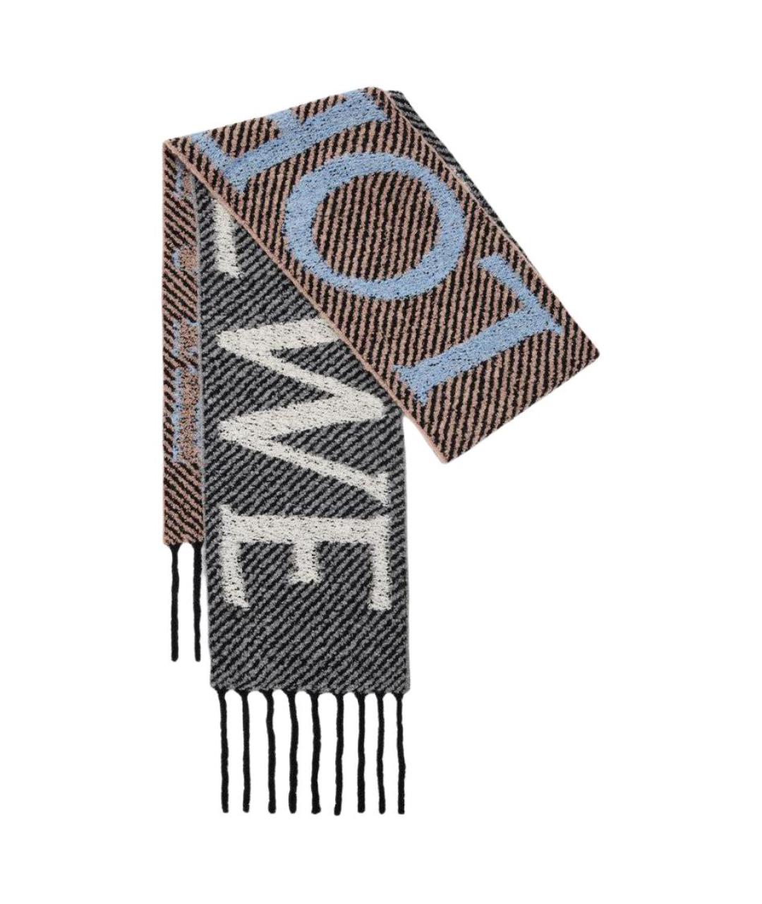 LOEWE Мульти шерстяной шарф, фото 2