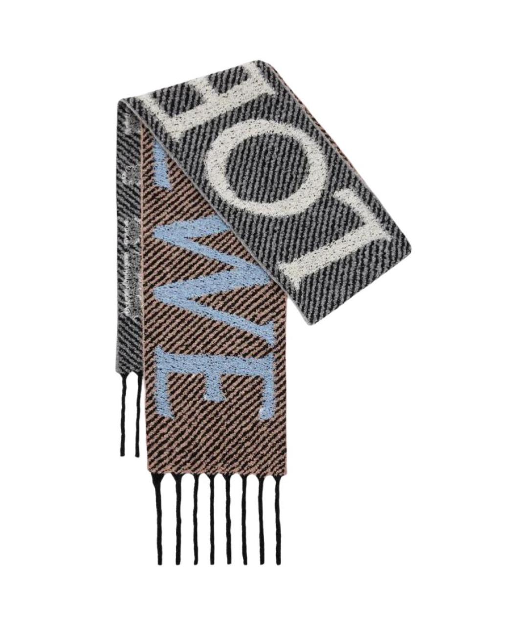 LOEWE Мульти шерстяной шарф, фото 1