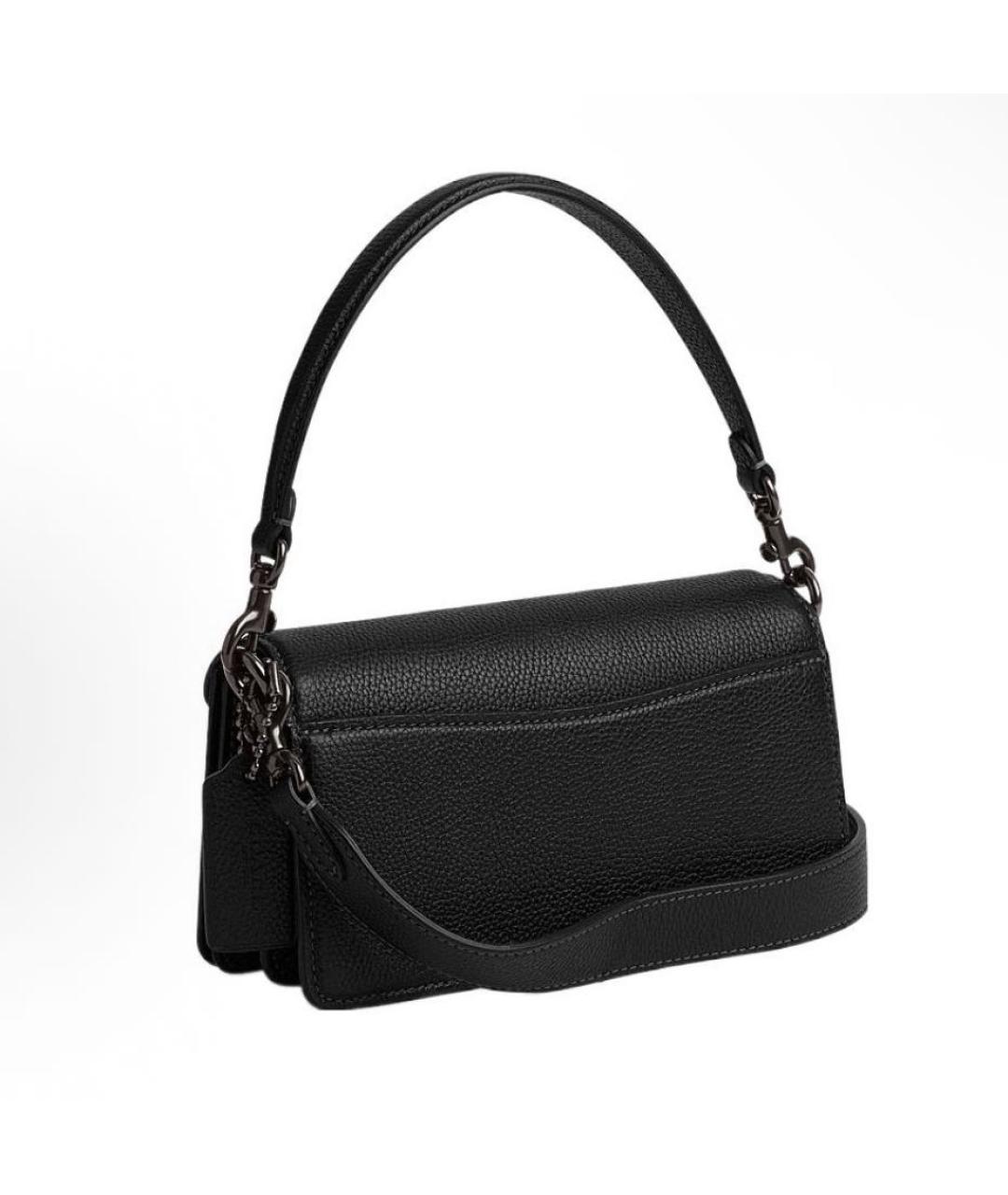 COACH Черная кожаная сумка через плечо, фото 2